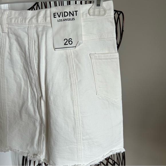 ⭐️ NWT EVIDNT x Anthropologie Mini Distressed Denim Skirt ⭐️ - Picture 8 of 10